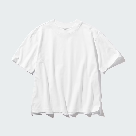 Uniqlo Tops - Uniqlo AIRism Cotton T-Shirt white